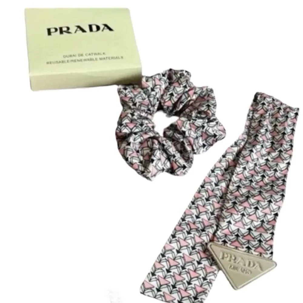 Prada NIB Dubai Catwalk Hair Scarf Scrunchie